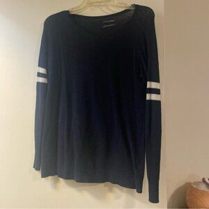AE Navy Sweater with white stripe